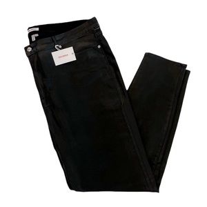 Good American Good Legs Jeans Black Plus Size 24 Wax Shine High Waist New